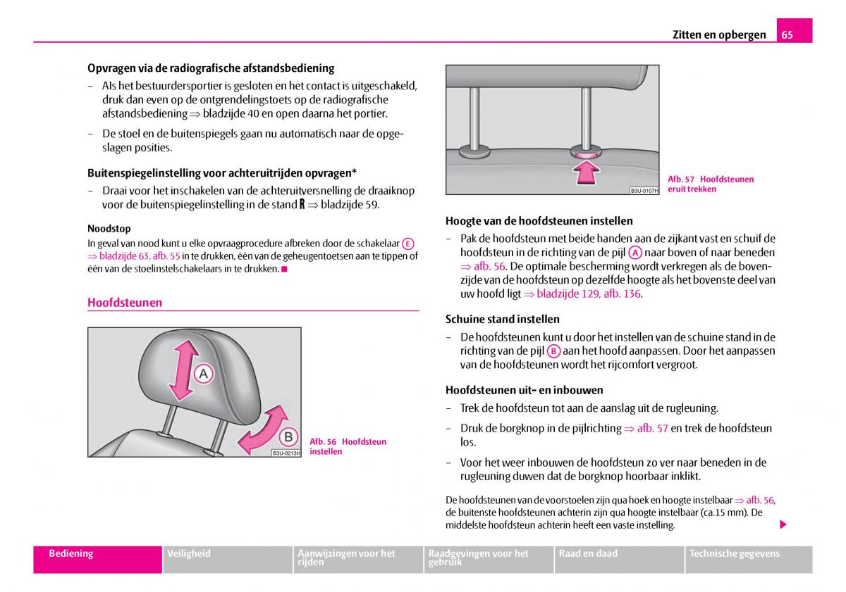 Skoda Superb I 1 handleiding / page 66