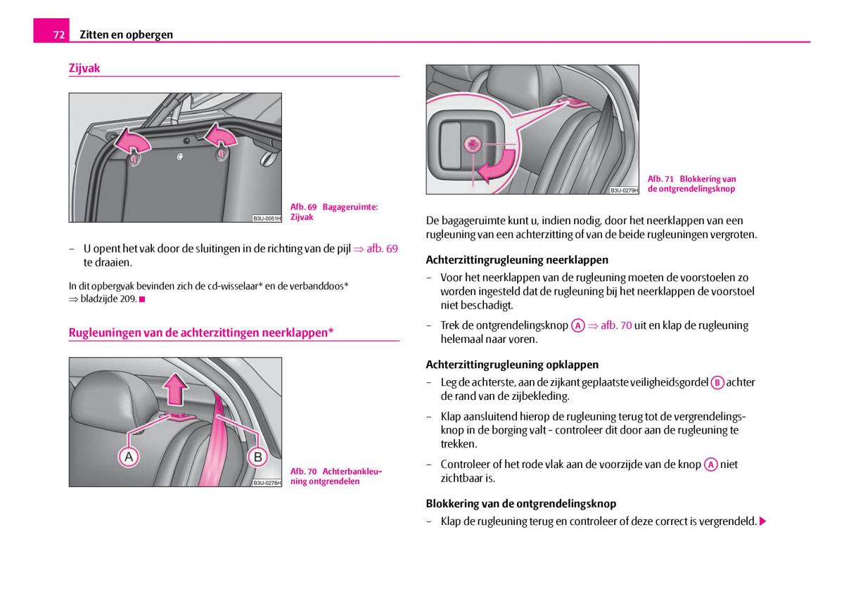 Skoda Superb I 1 handleiding / page 73