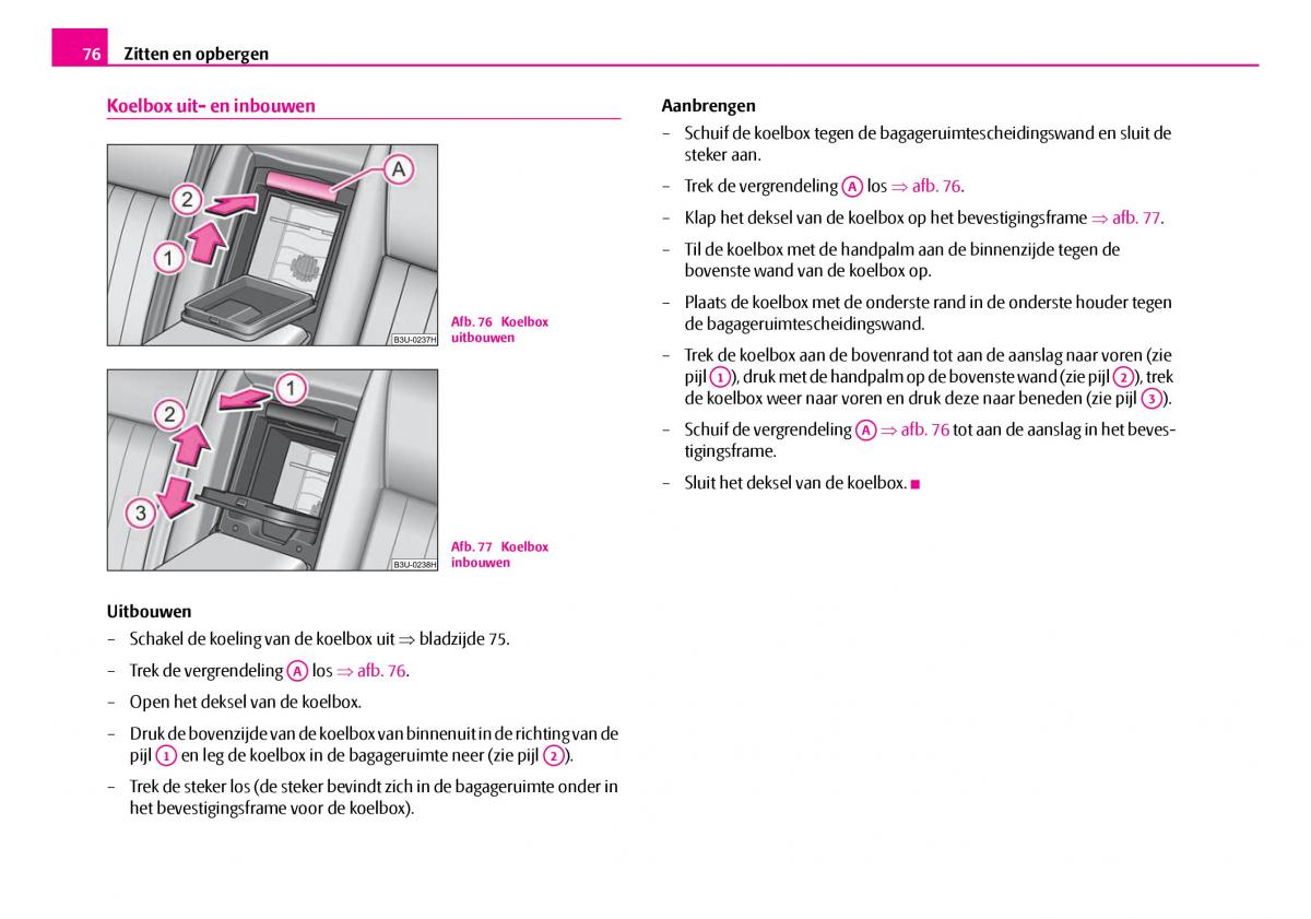 Skoda Superb I 1 handleiding / page 77