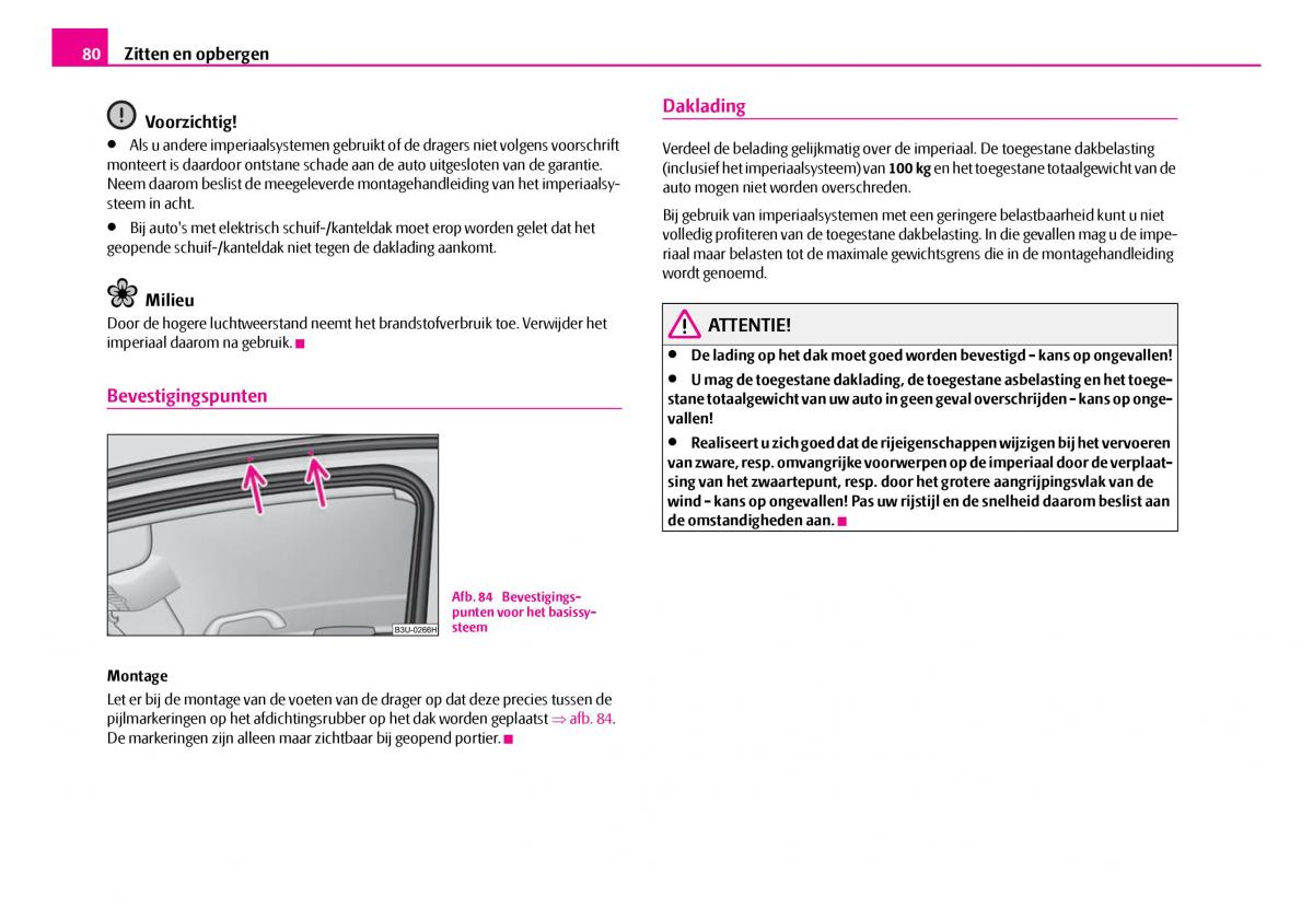 Skoda Superb I 1 handleiding / page 81