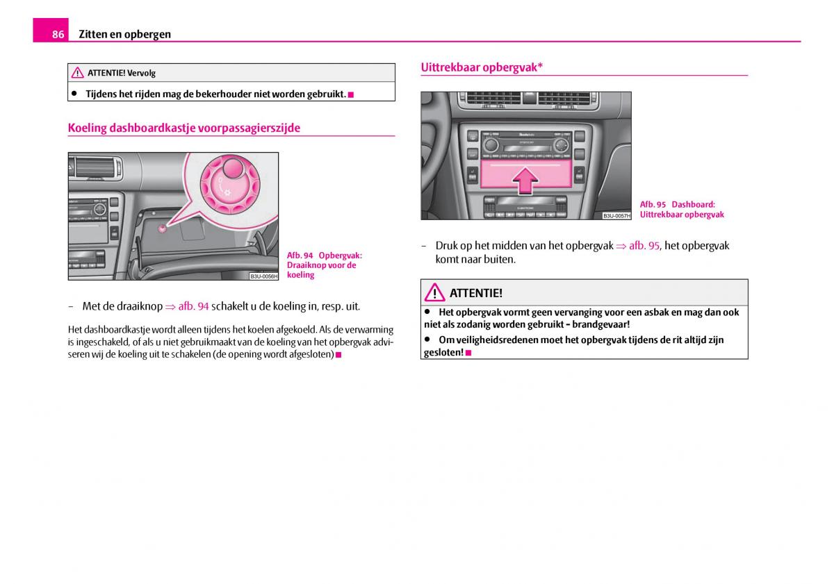 Skoda Superb I 1 handleiding / page 87