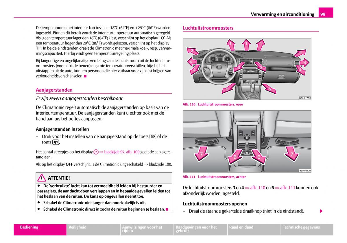 Skoda Superb I 1 handleiding / page 100