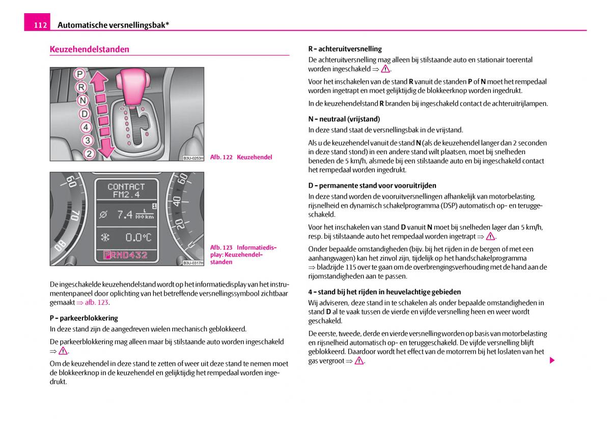 Skoda Superb I 1 handleiding / page 113