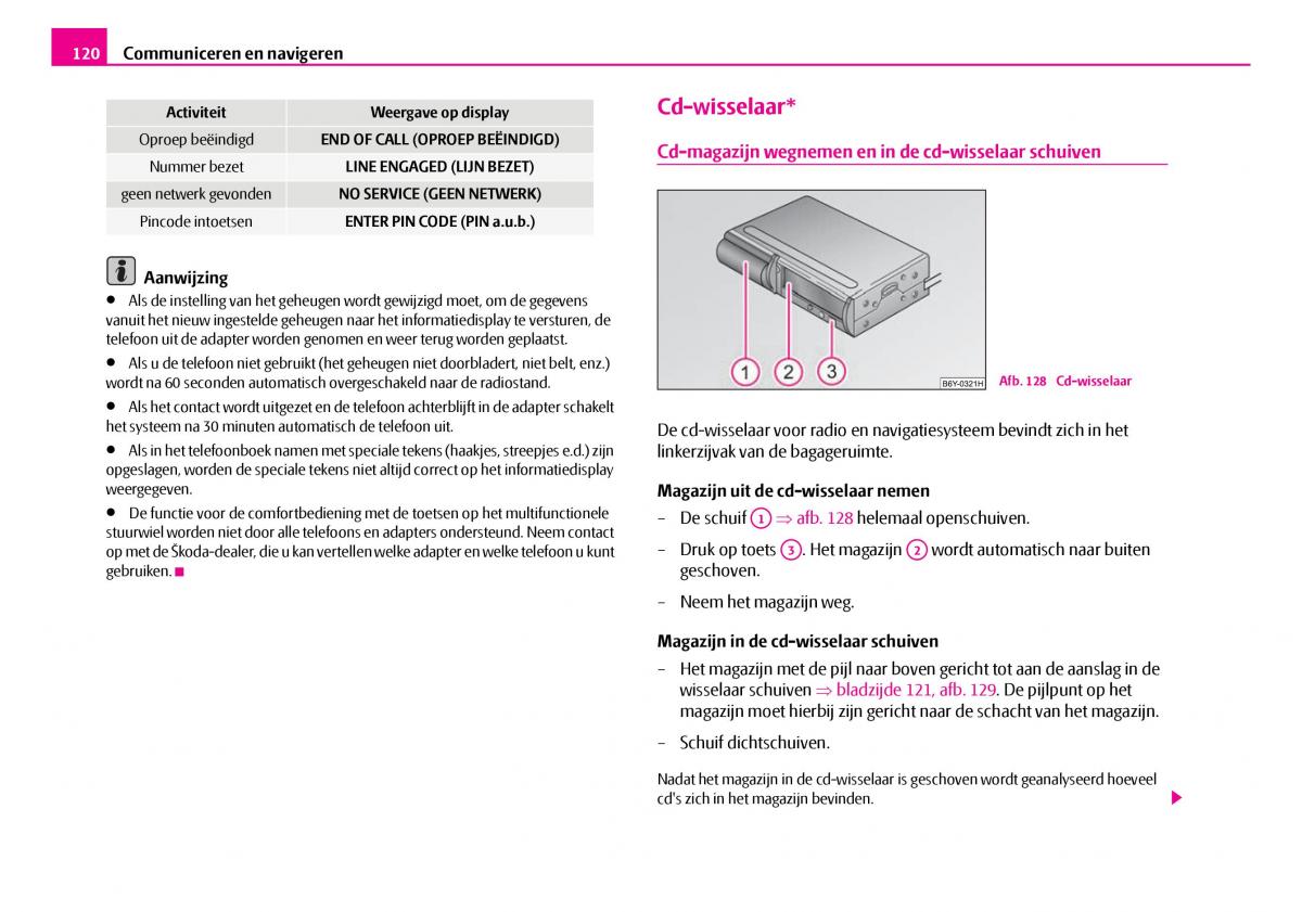 Skoda Superb I 1 handleiding / page 121