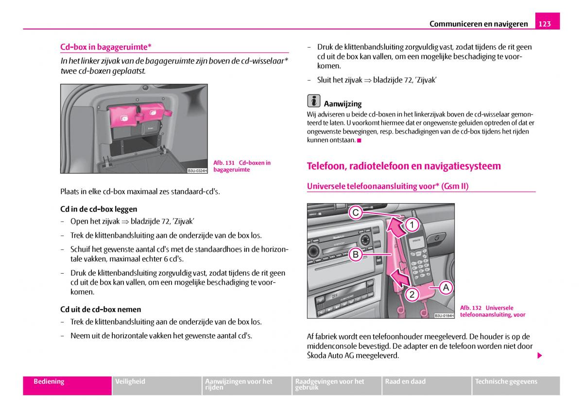 Skoda Superb I 1 handleiding / page 124