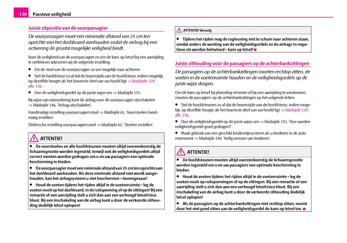 Skoda Superb I 1 handleiding / page 131