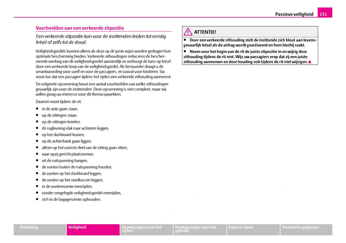 Skoda Superb I 1 handleiding / page 132