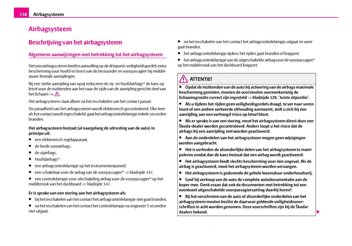 Skoda Superb I 1 handleiding / page 139