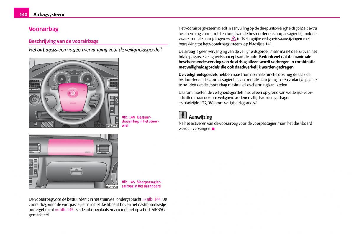 Skoda Superb I 1 handleiding / page 141