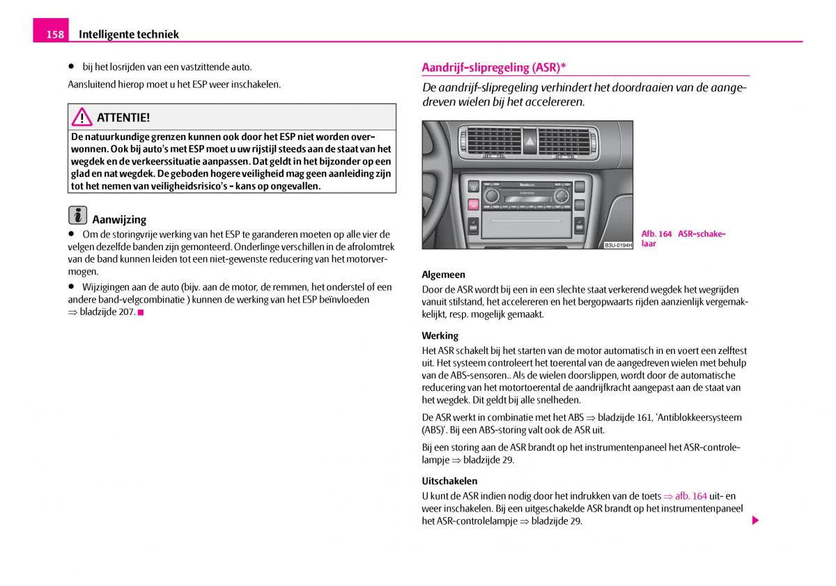 Skoda Superb I 1 handleiding / page 159