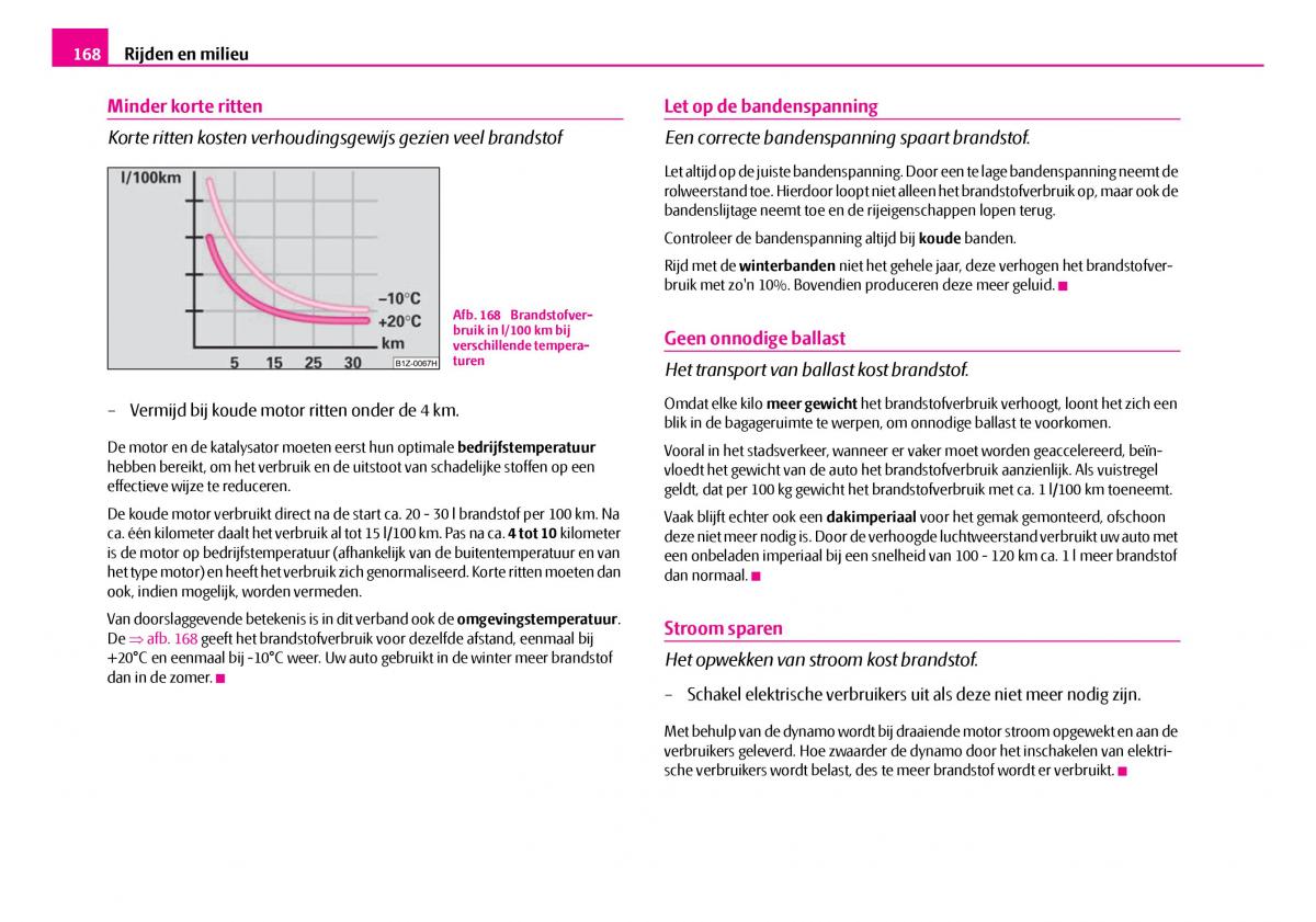 Skoda Superb I 1 handleiding / page 169