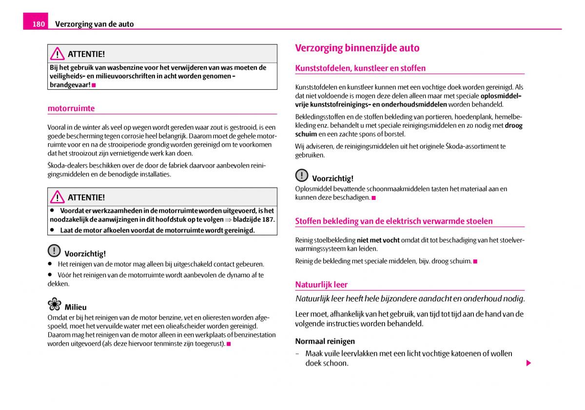 Skoda Superb I 1 handleiding / page 181