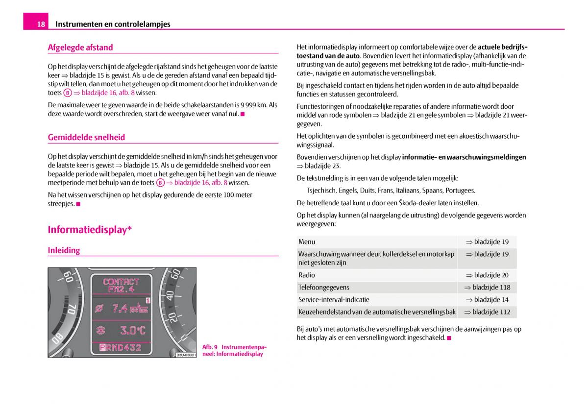 Skoda Superb I 1 handleiding / page 19