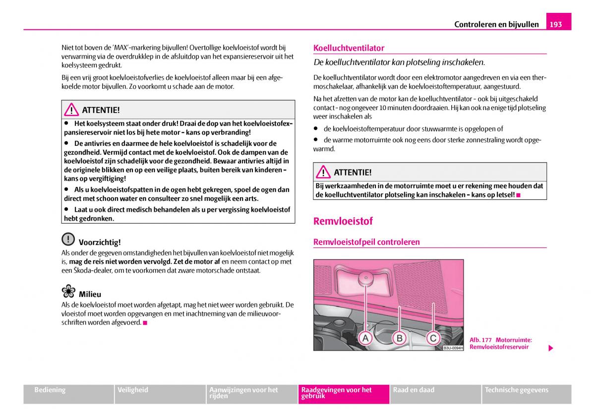 Skoda Superb I 1 handleiding / page 194