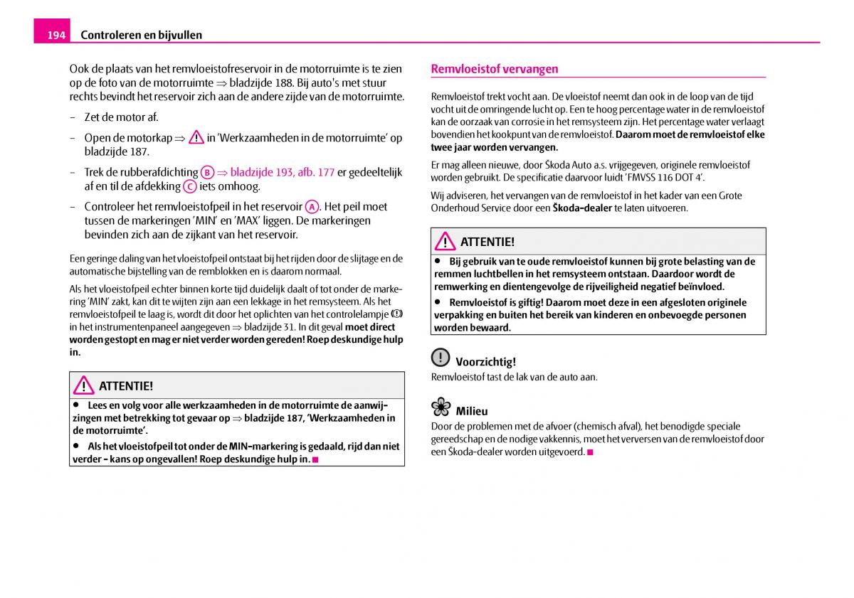 Skoda Superb I 1 handleiding / page 195