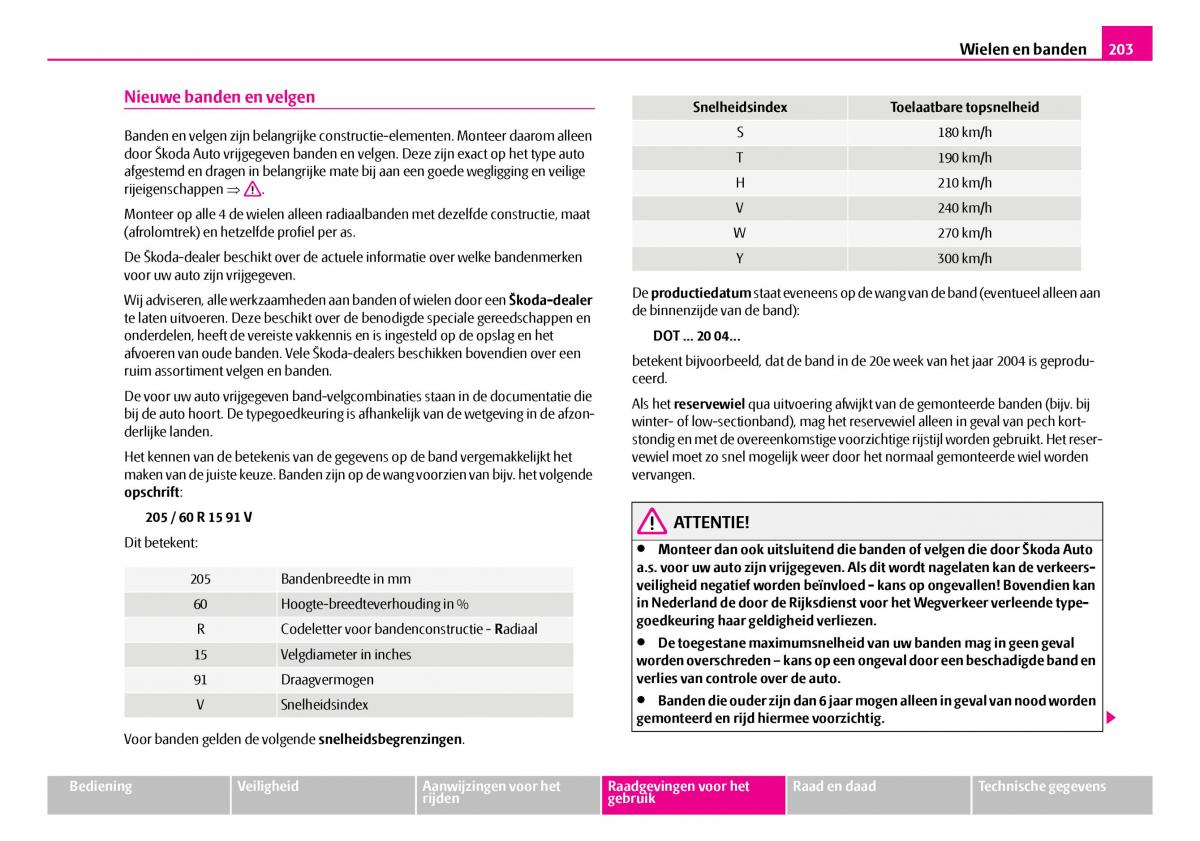 Skoda Superb I 1 handleiding / page 204