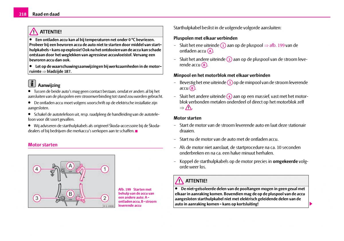 Skoda Superb I 1 handleiding / page 219