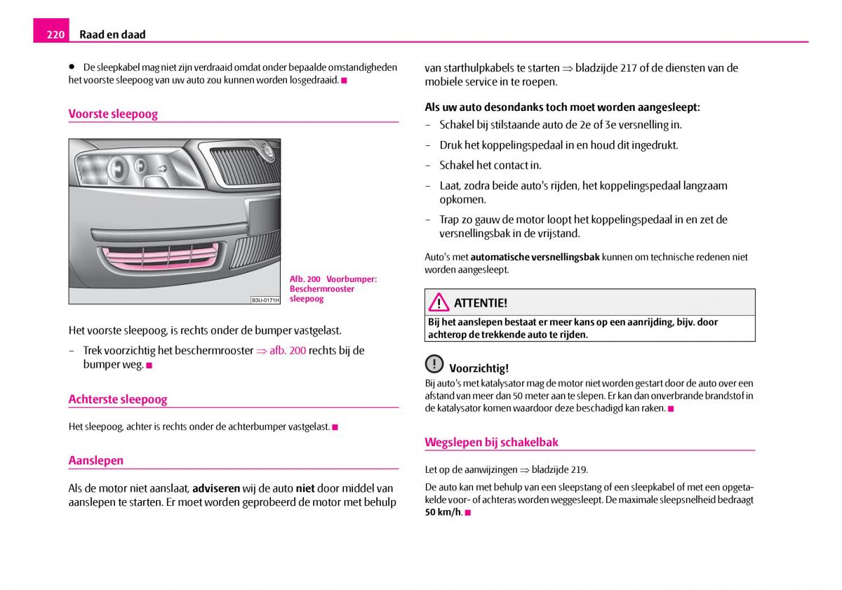 Skoda Superb I 1 handleiding / page 221