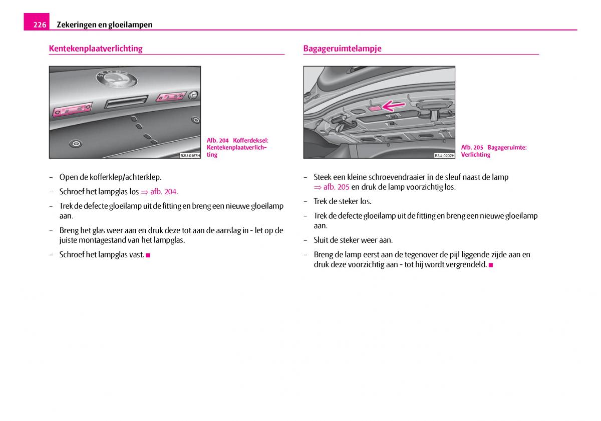 Skoda Superb I 1 handleiding / page 227