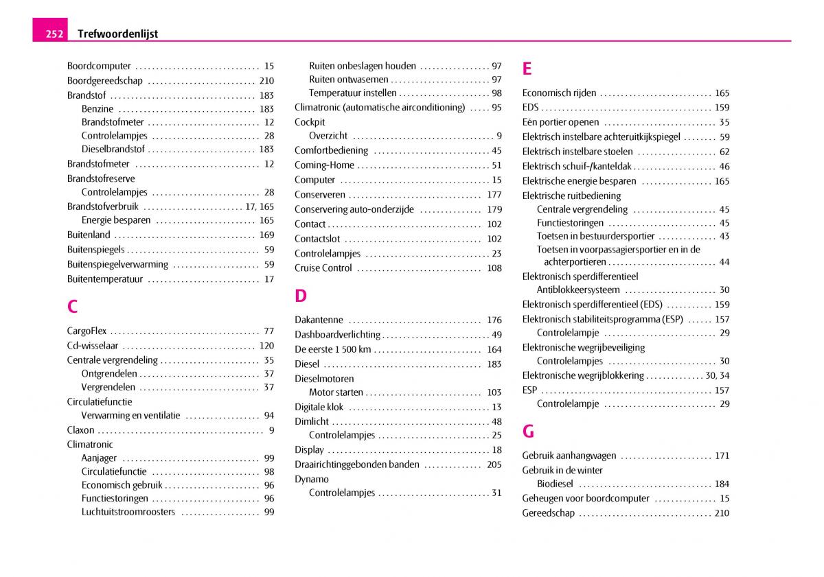 Skoda Superb I 1 handleiding / page 253