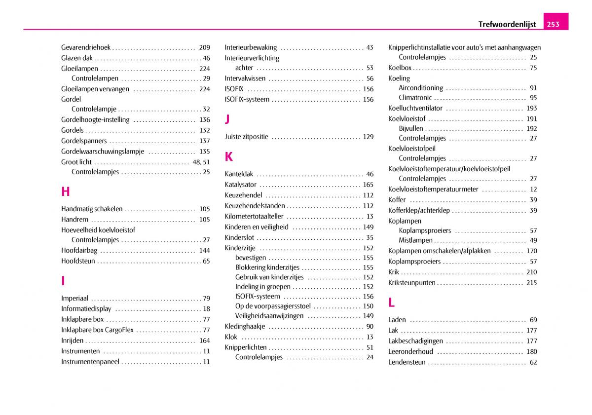 Skoda Superb I 1 handleiding / page 254