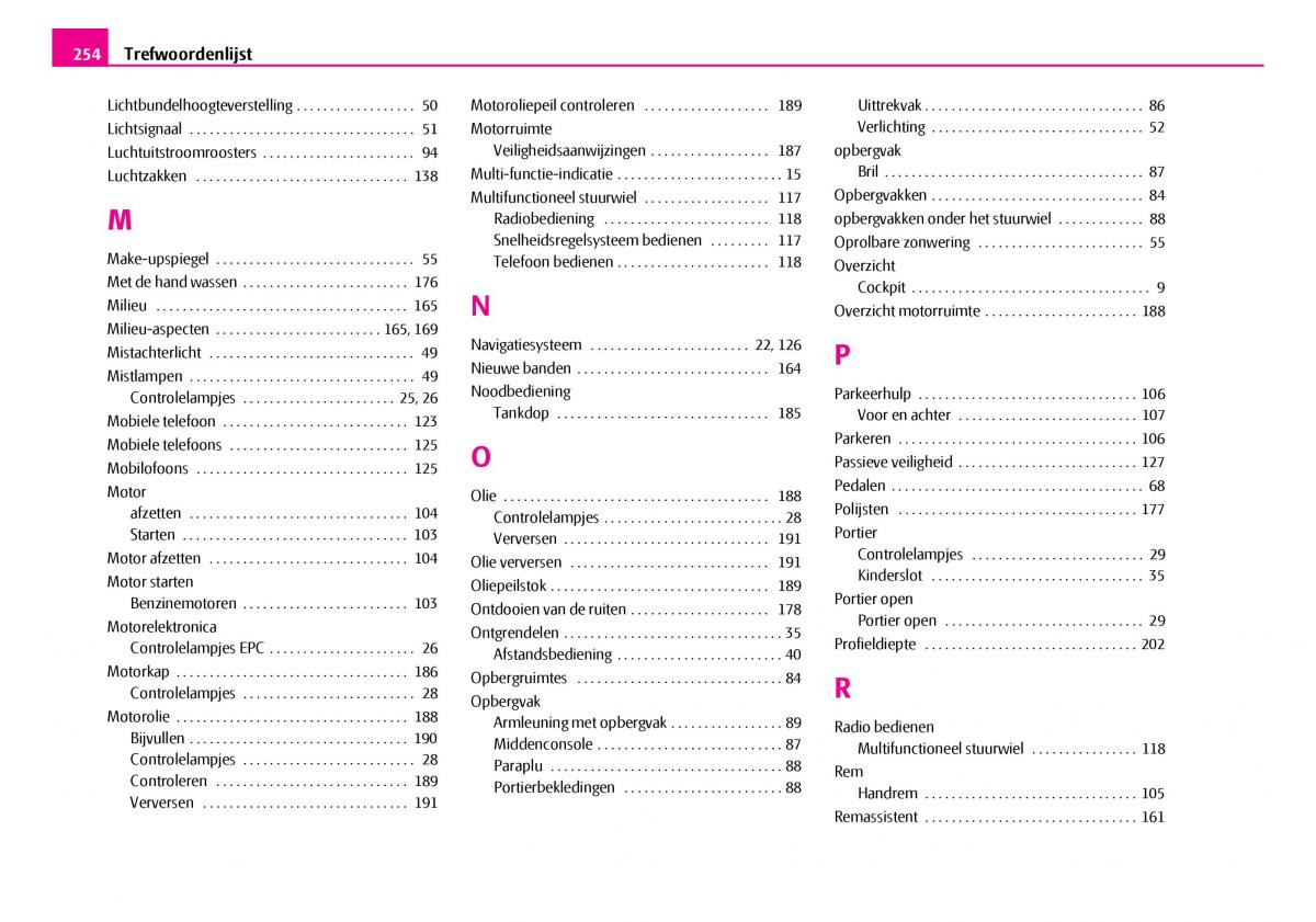 Skoda Superb I 1 handleiding / page 255