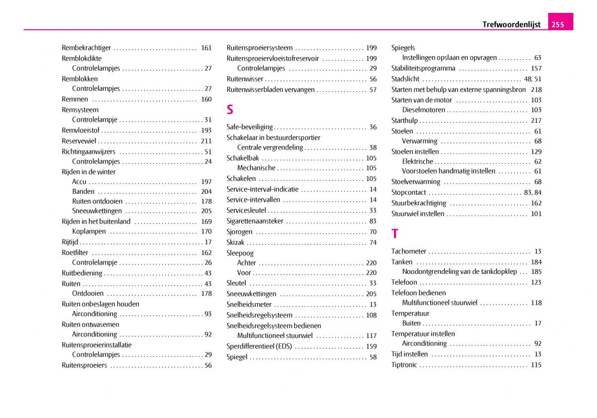 Skoda Superb I 1 handleiding / page 256