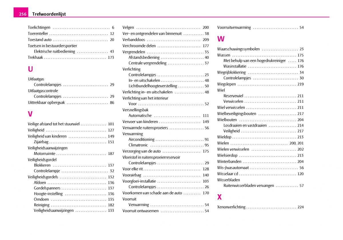 Skoda Superb I 1 handleiding / page 257