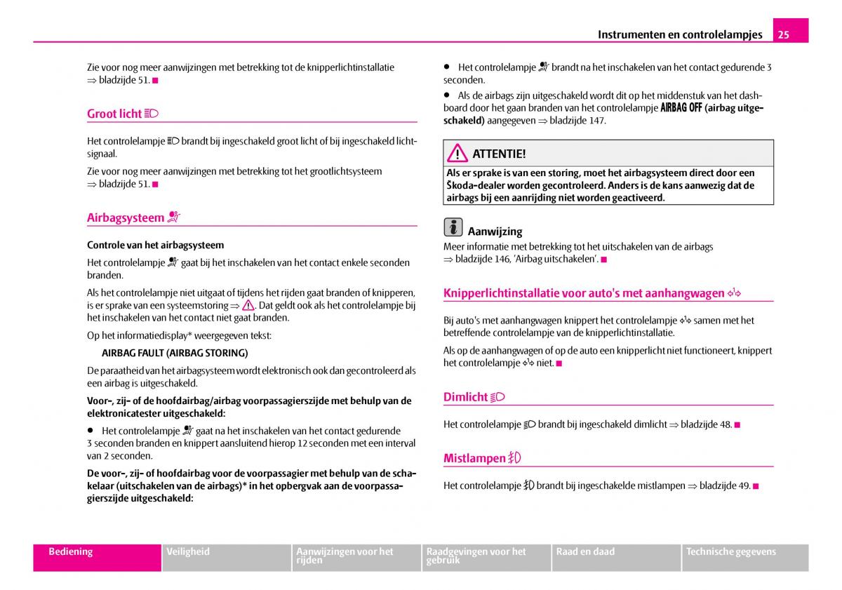 Skoda Superb I 1 handleiding / page 26