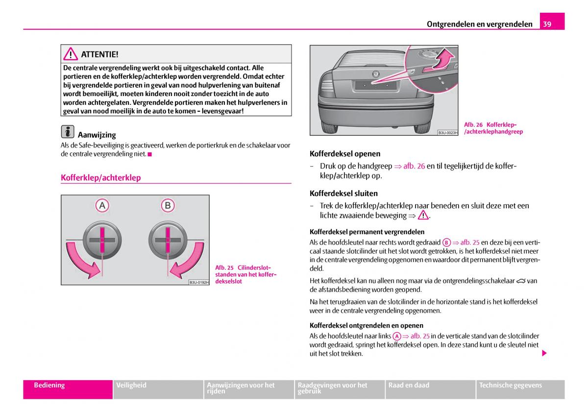 Skoda Superb I 1 handleiding / page 40