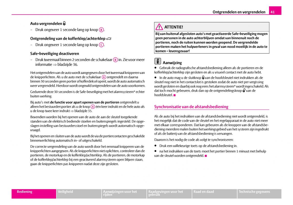 Skoda Superb I 1 handleiding / page 42