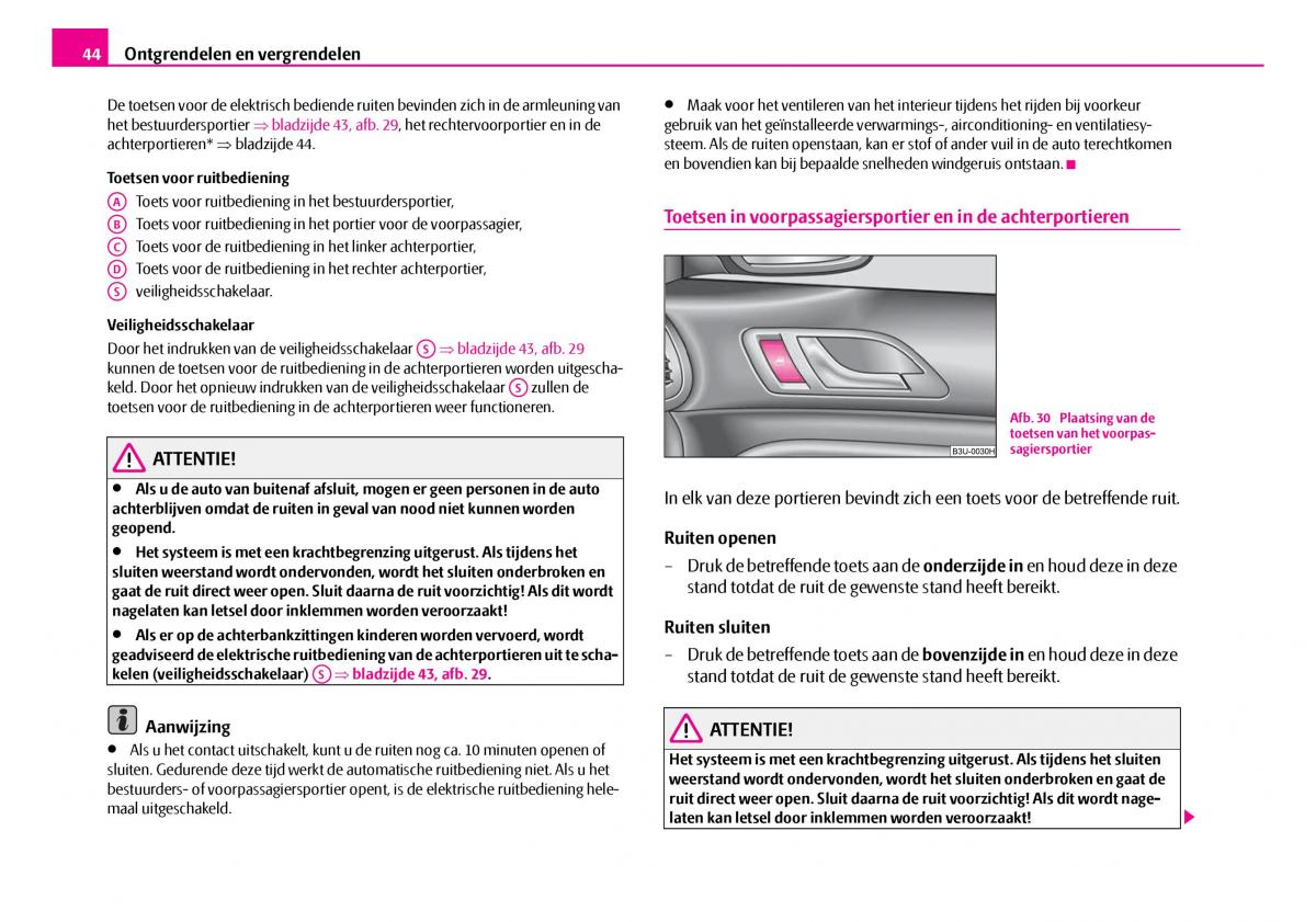 Skoda Superb I 1 handleiding / page 45