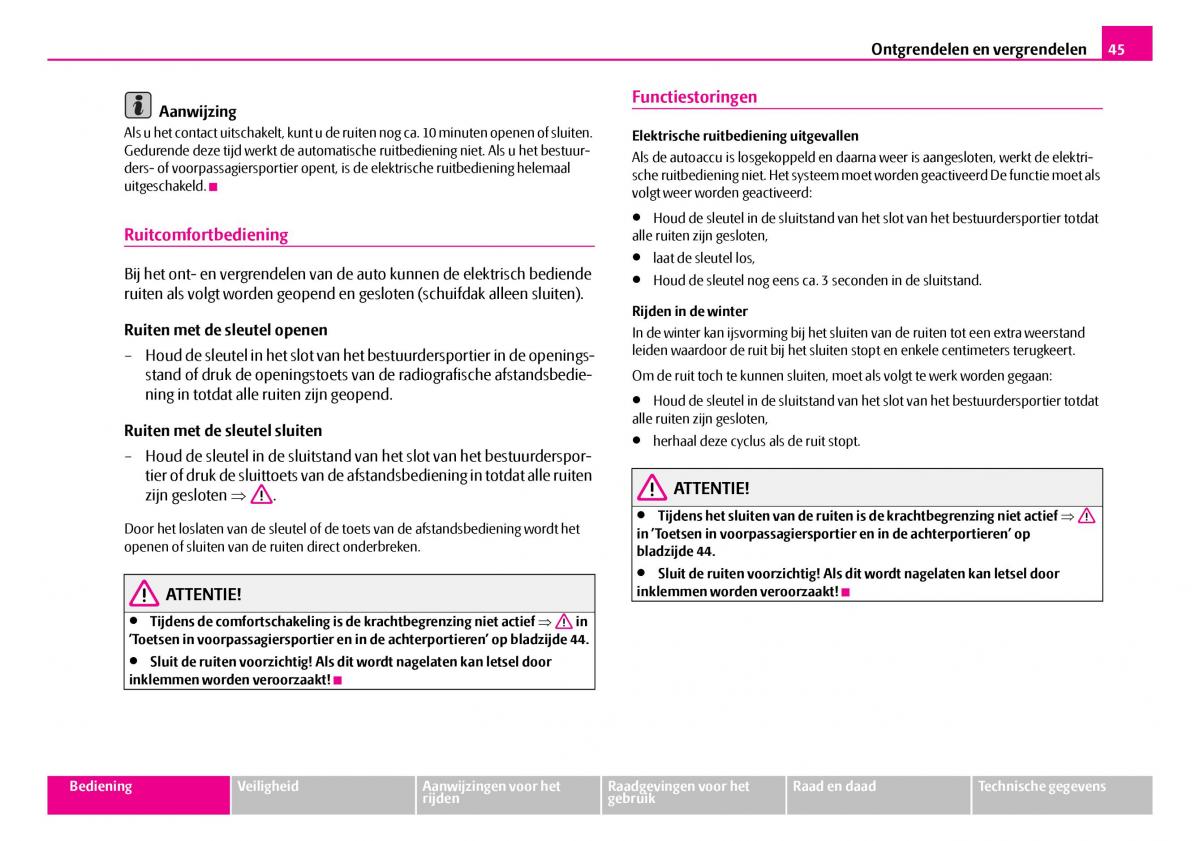 Skoda Superb I 1 handleiding / page 46