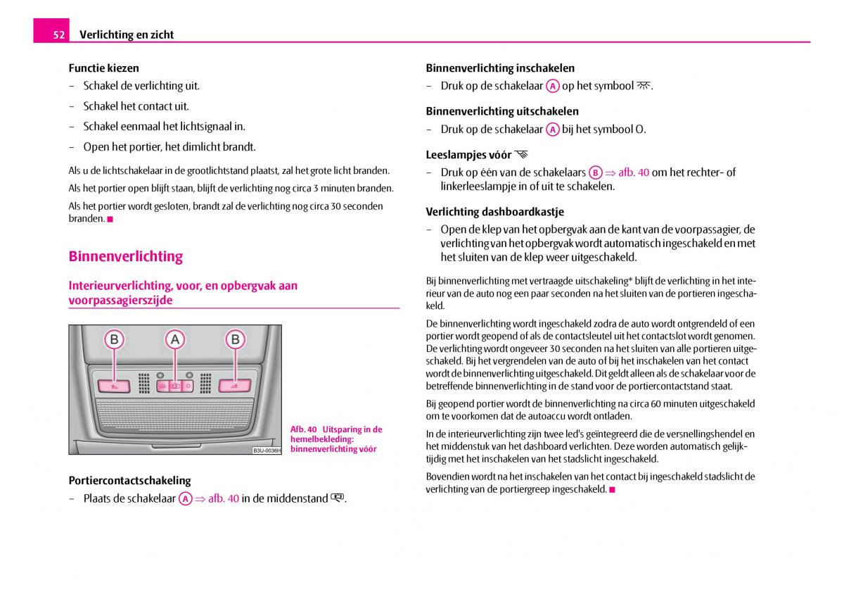 Skoda Superb I 1 handleiding / page 53