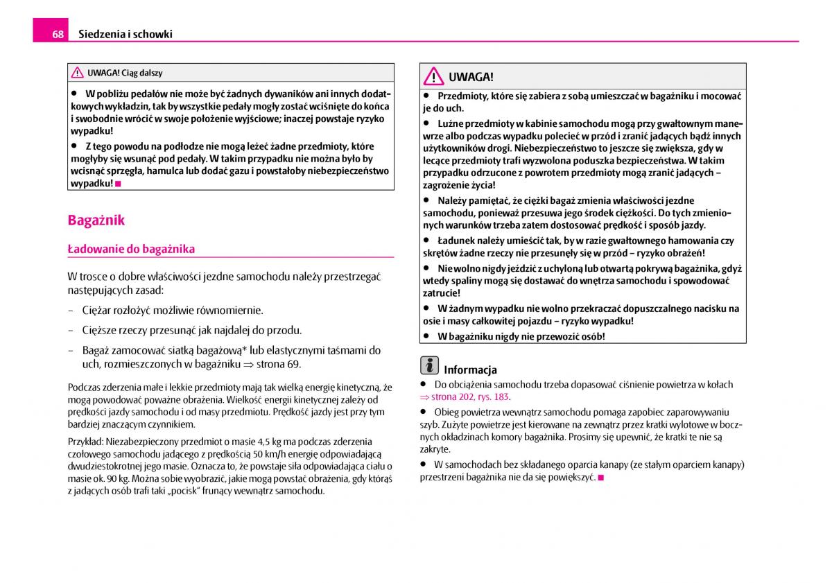 Skoda Superb I 1 instrukcja obslugi / page 69