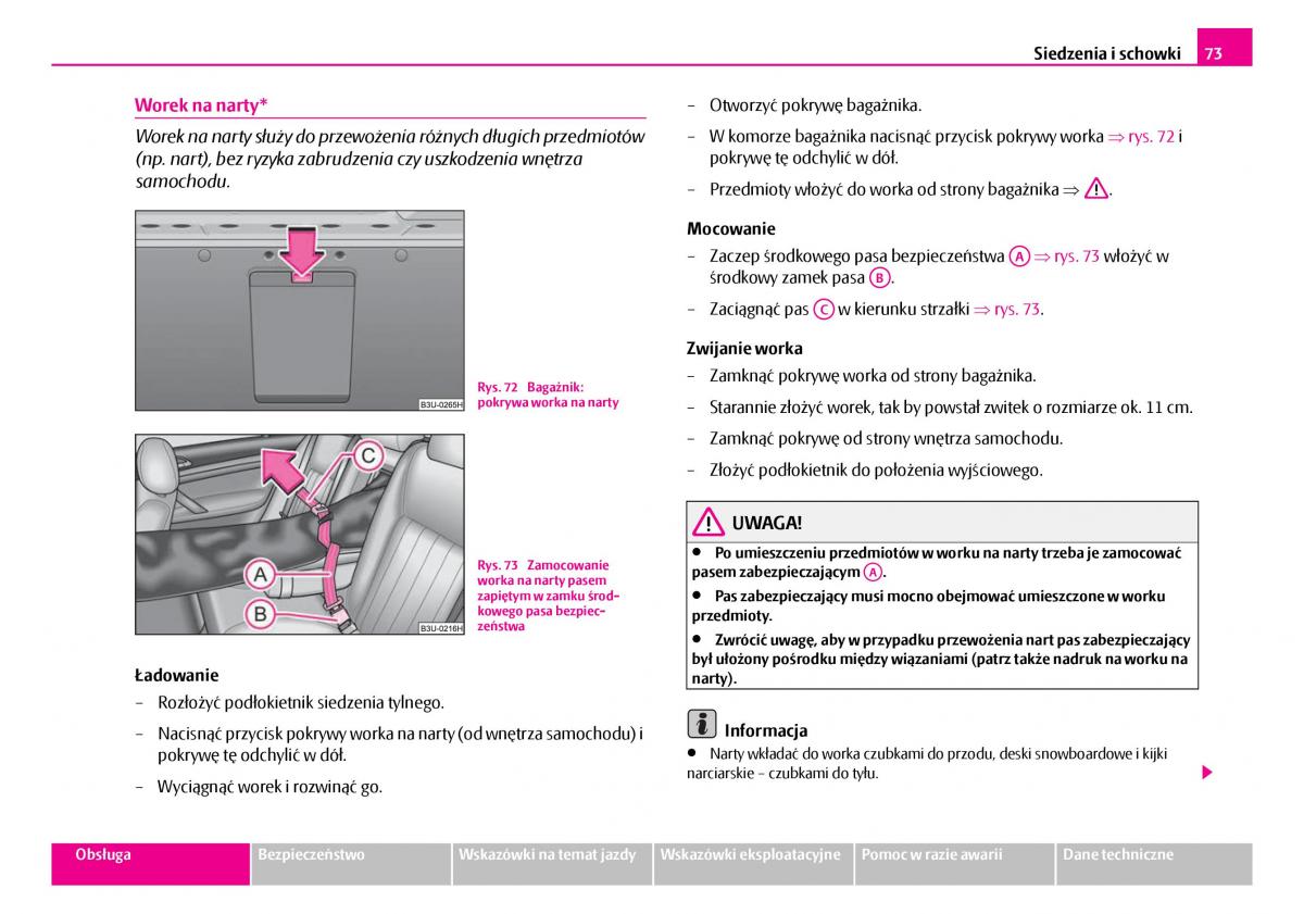 Skoda Superb I 1 instrukcja obslugi / page 74