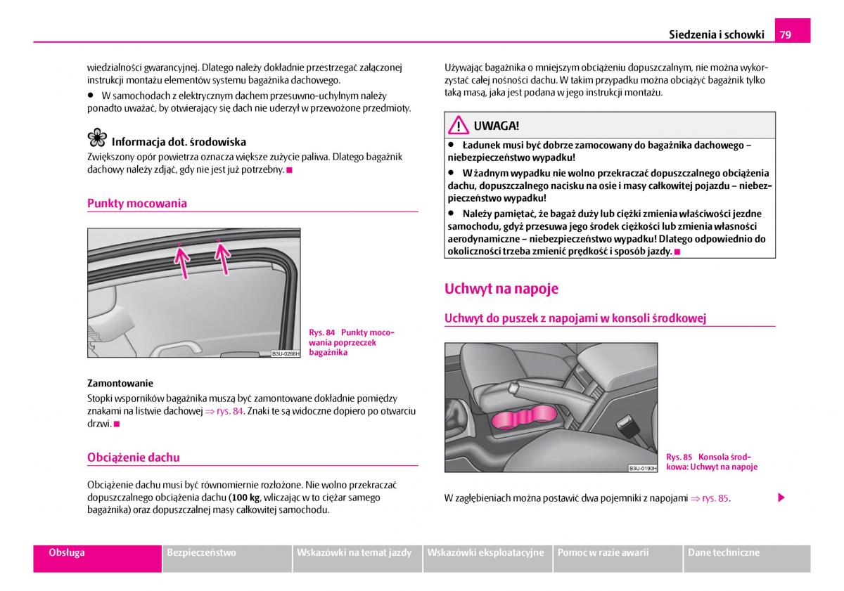 Skoda Superb I 1 instrukcja obslugi / page 80