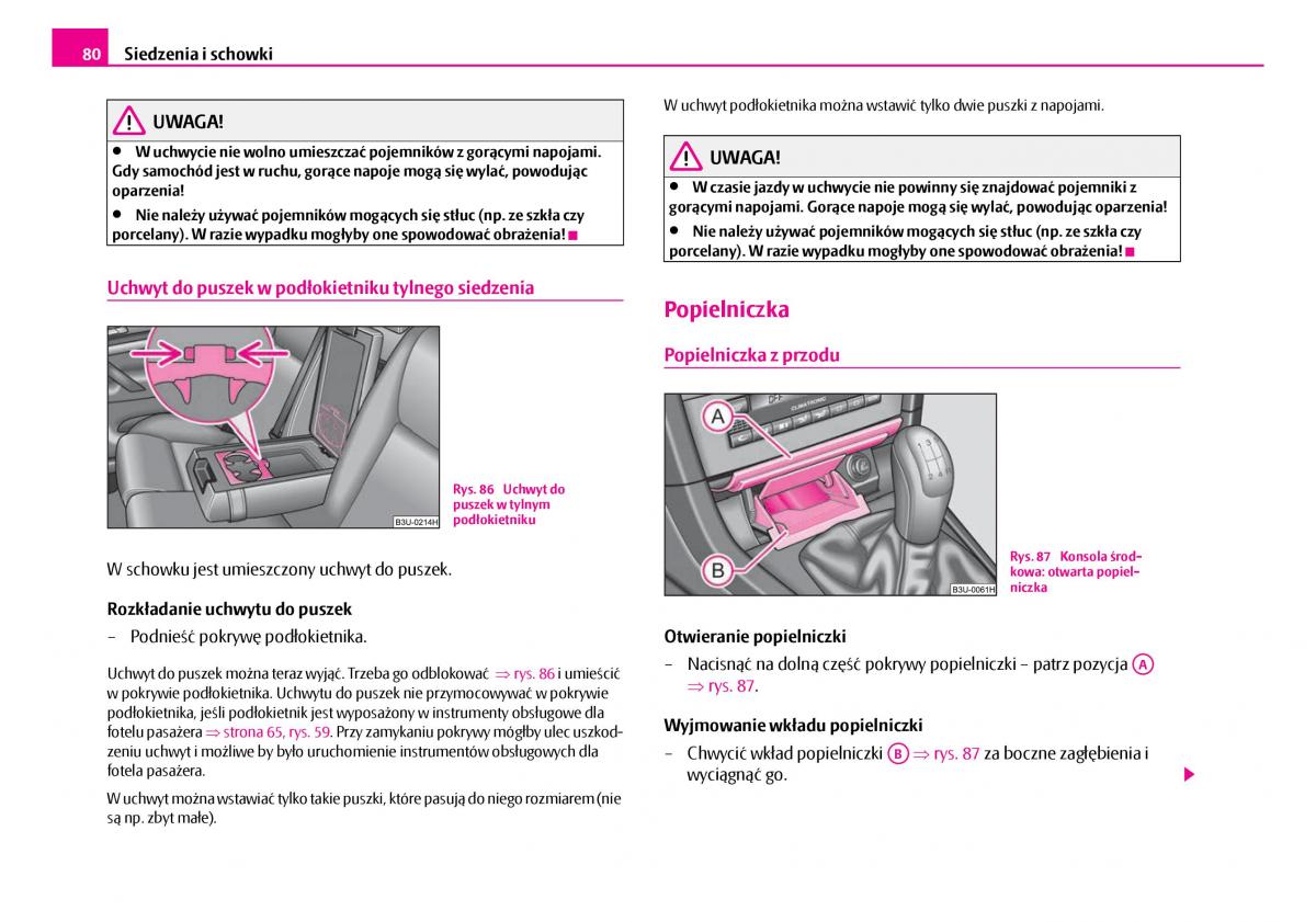 Skoda Superb I 1 instrukcja obslugi / page 81