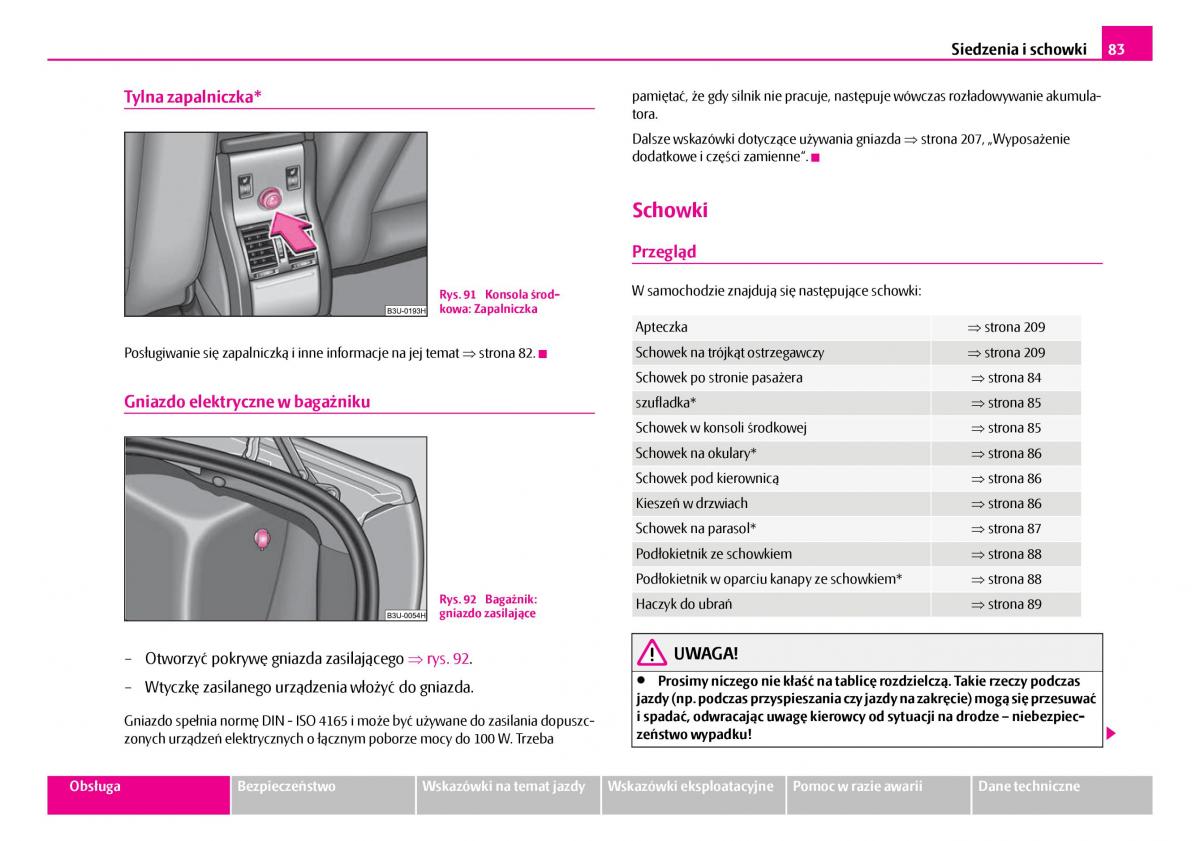 Skoda Superb I 1 instrukcja obslugi / page 84