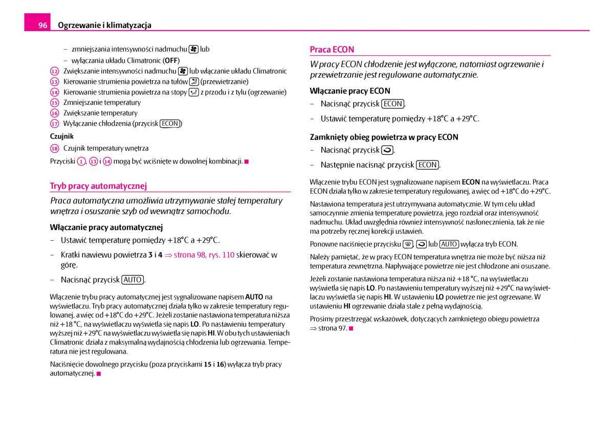 Skoda Superb I 1 instrukcja obslugi / page 97