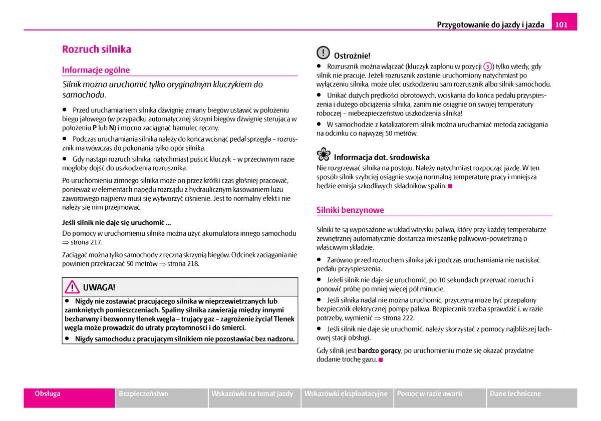 Skoda Superb I 1 instrukcja obslugi / page 102