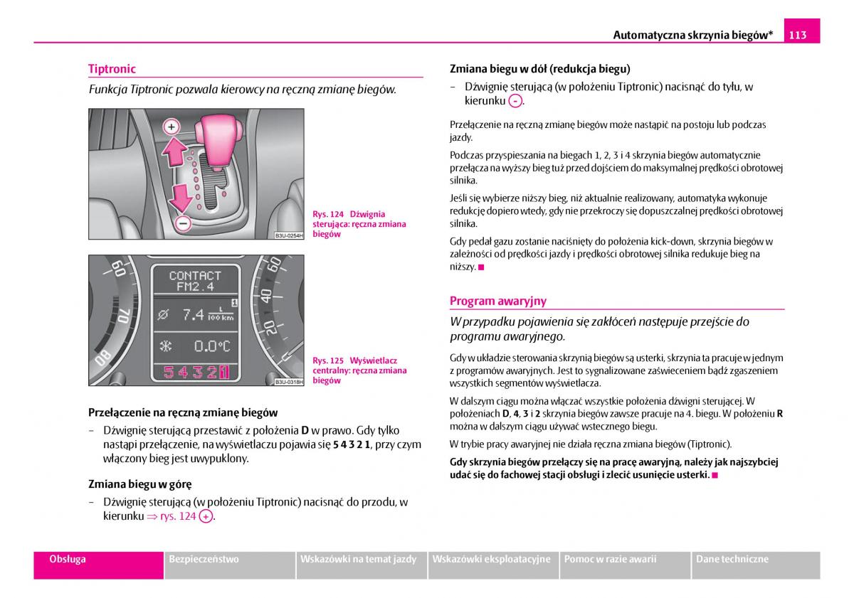 Skoda Superb I 1 instrukcja obslugi / page 114