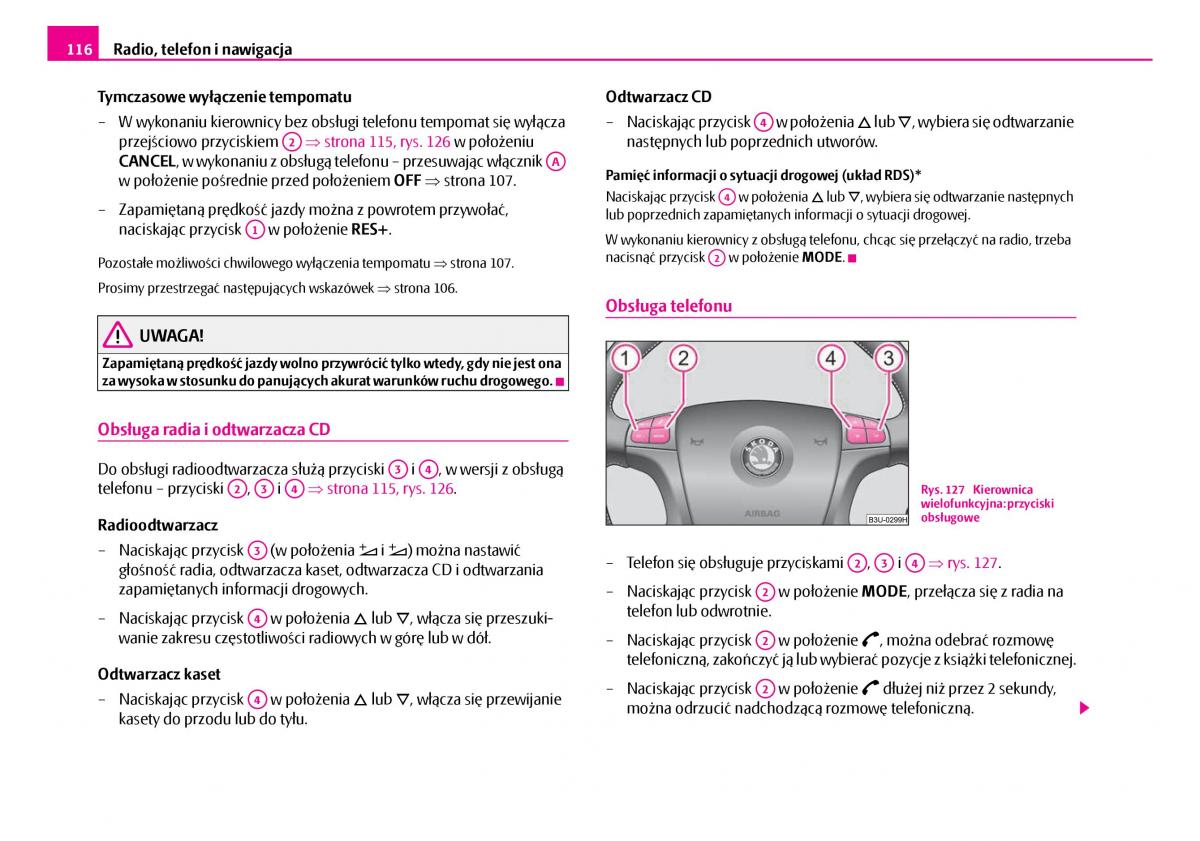 Skoda Superb I 1 instrukcja obslugi / page 117