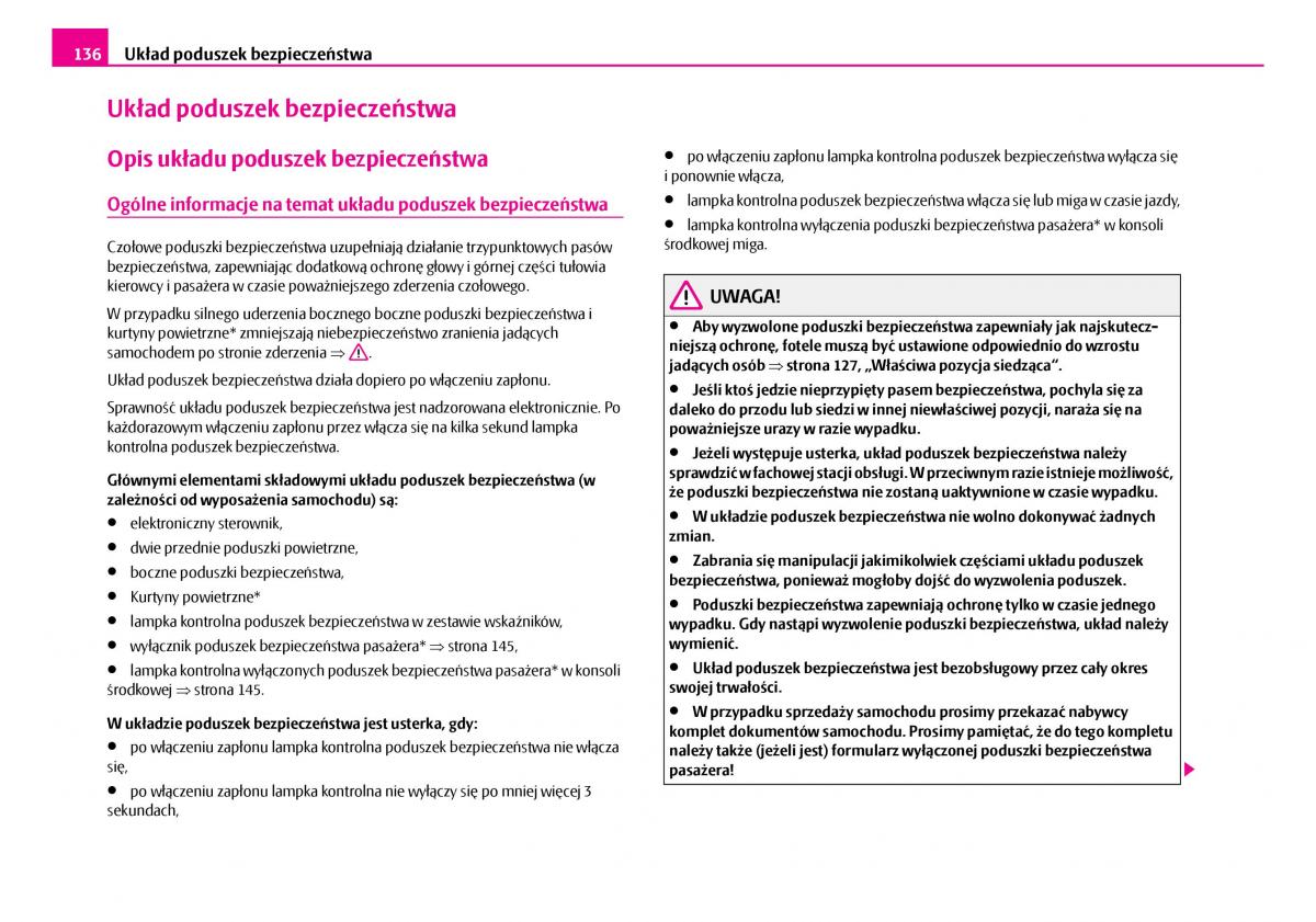 Skoda Superb I 1 instrukcja obslugi / page 137