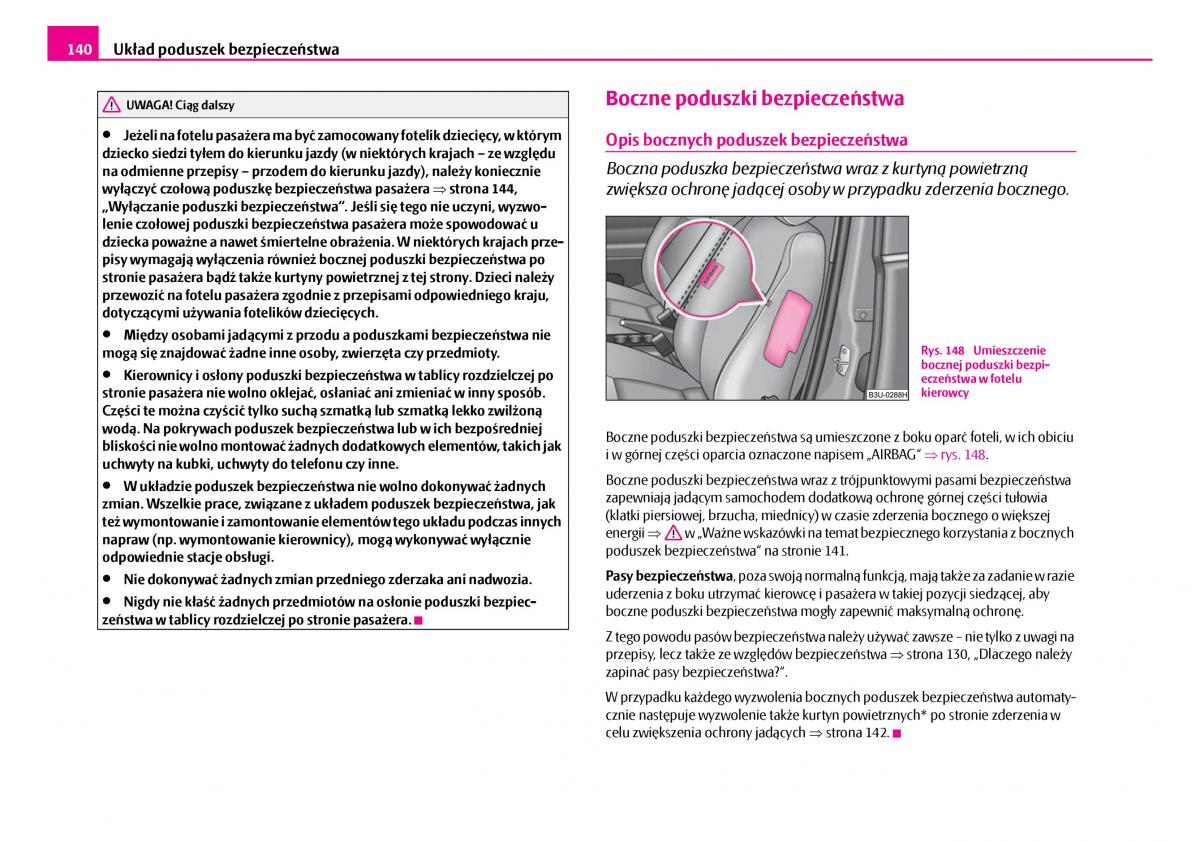 Skoda Superb I 1 instrukcja obslugi / page 141