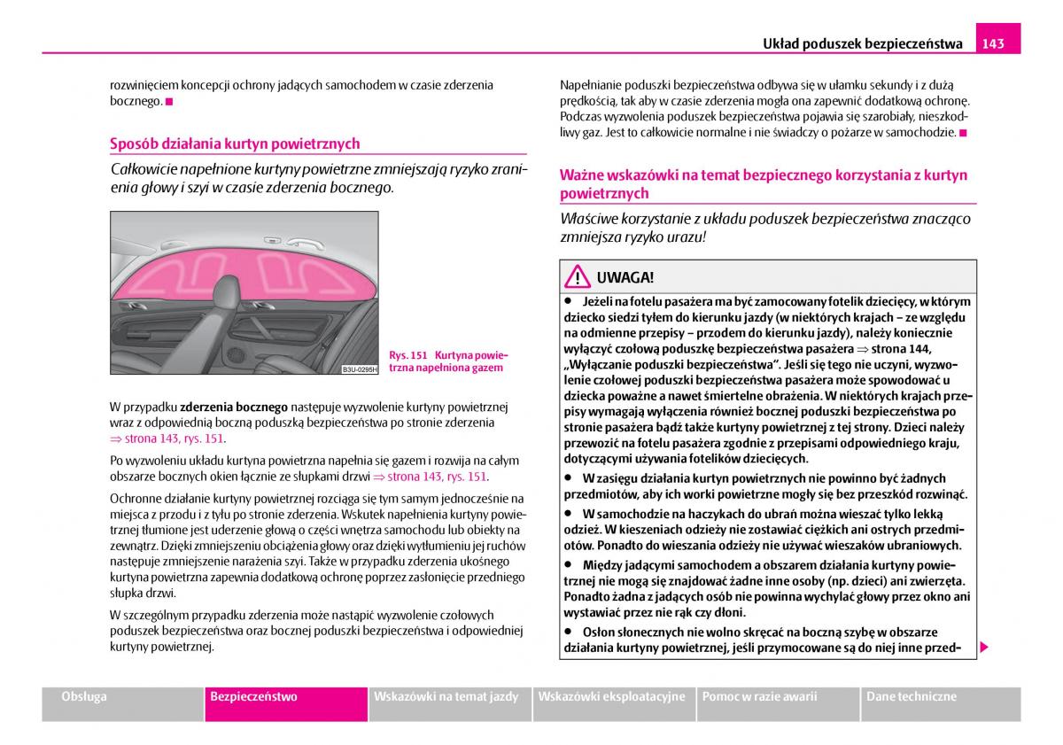 Skoda Superb I 1 instrukcja obslugi / page 144