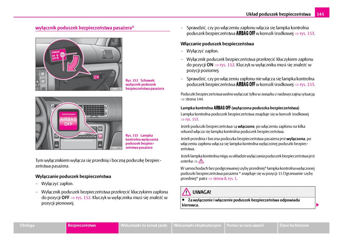 Skoda Superb I 1 instrukcja obslugi / page 146