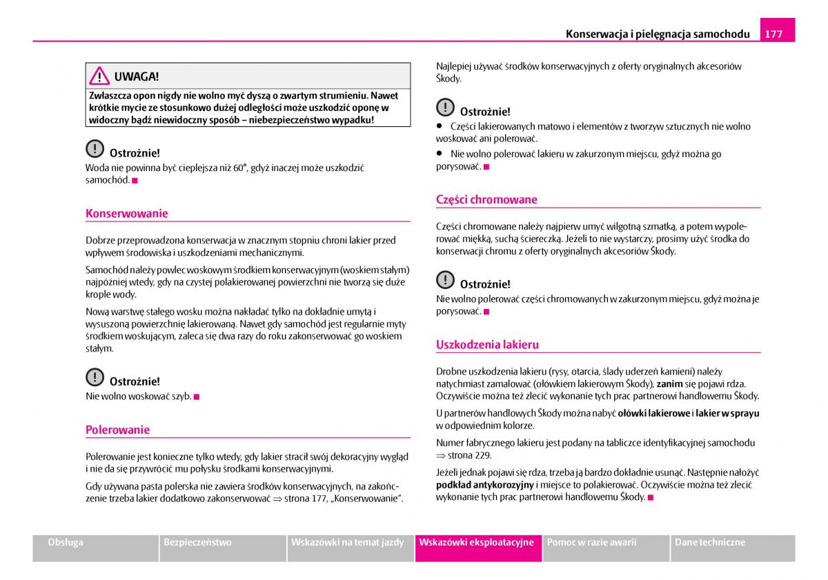 Skoda Superb I 1 instrukcja obslugi / page 178