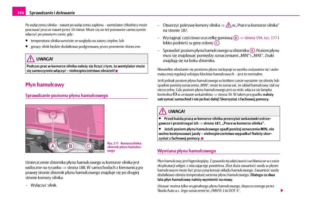 Skoda Superb I 1 instrukcja obslugi / page 195