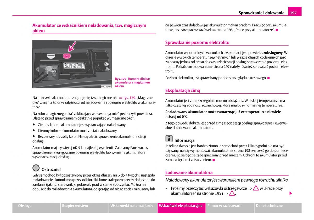 Skoda Superb I 1 instrukcja obslugi / page 198